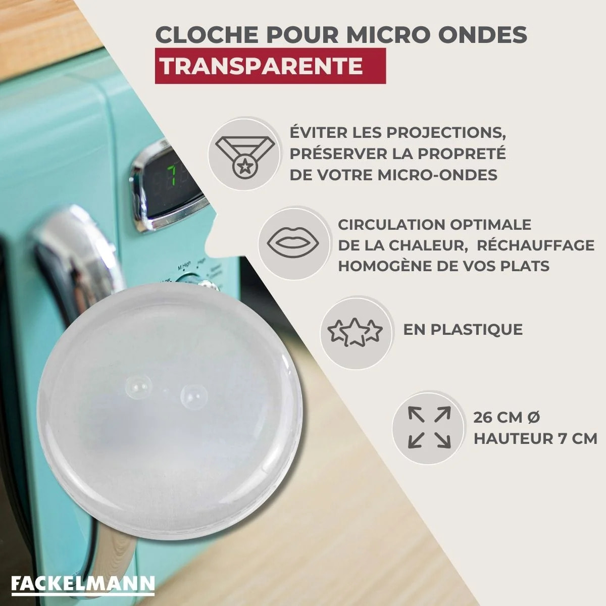 Couvercle pour micro-ondes Fackelmann