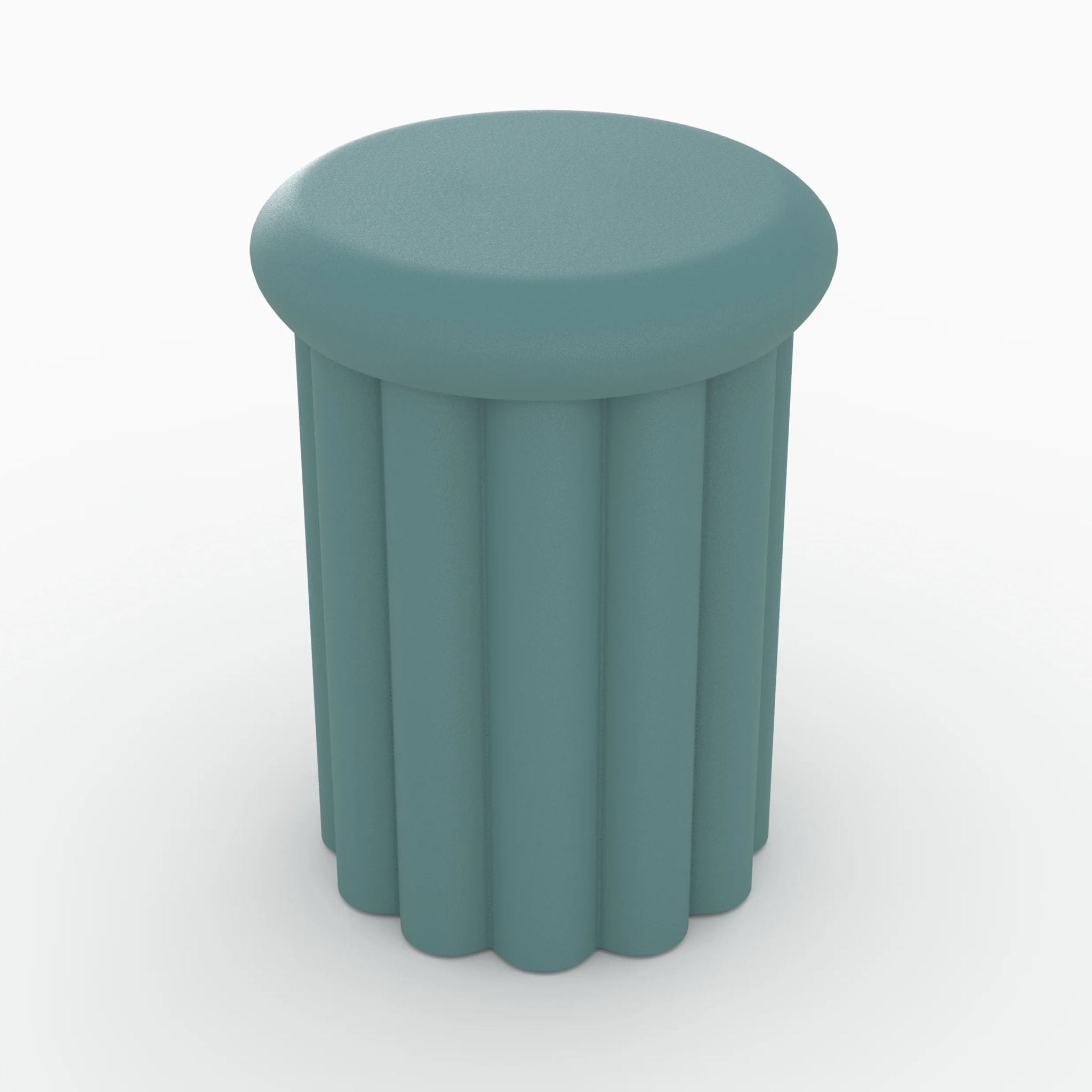Table d'appoint ronde en métal bleu D37 cm - Aglaé