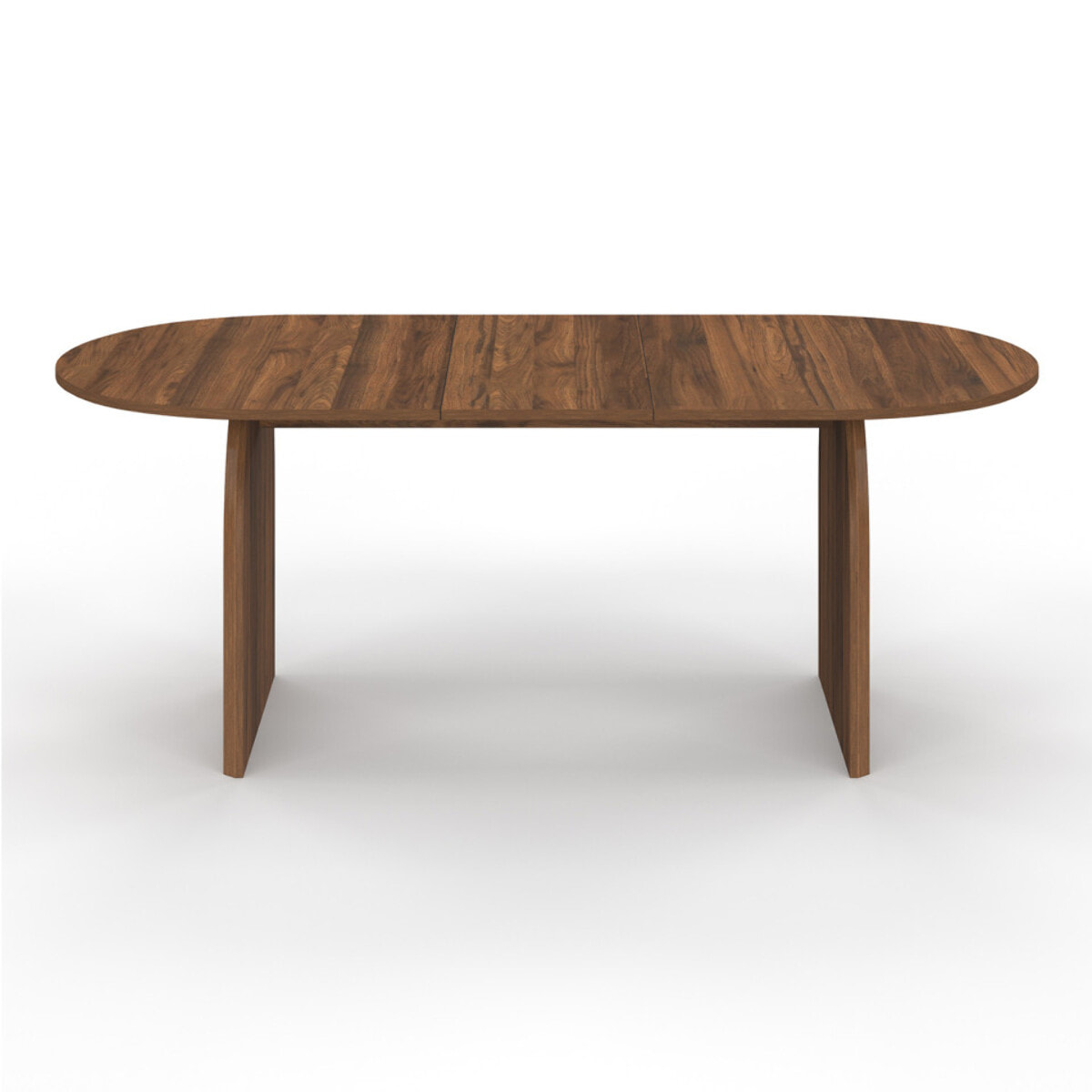 Table à manger extensible Japandi effet bois noyer 160-200cm