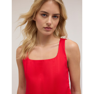 Motivi - Top peplo in cotone - Rosso