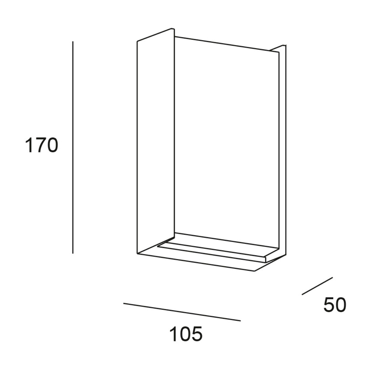 Forlight Block - Aplique de Pared Exterior LED Luz Neutra 4000K Moderno para Terraza y Jardín de Aluminio Gris Antracita