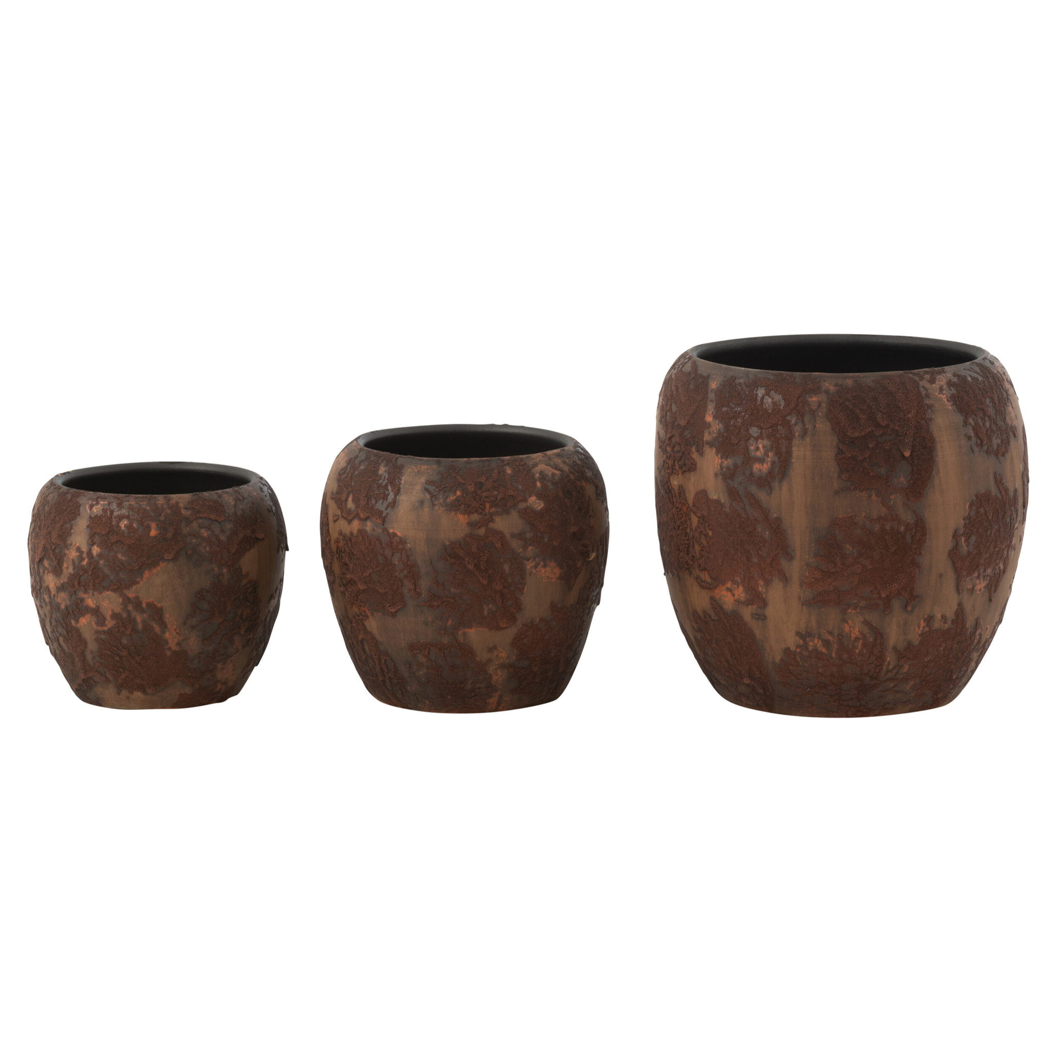 J-Line cache-pot Round Terra - céramique - brun - Ø 24 cm