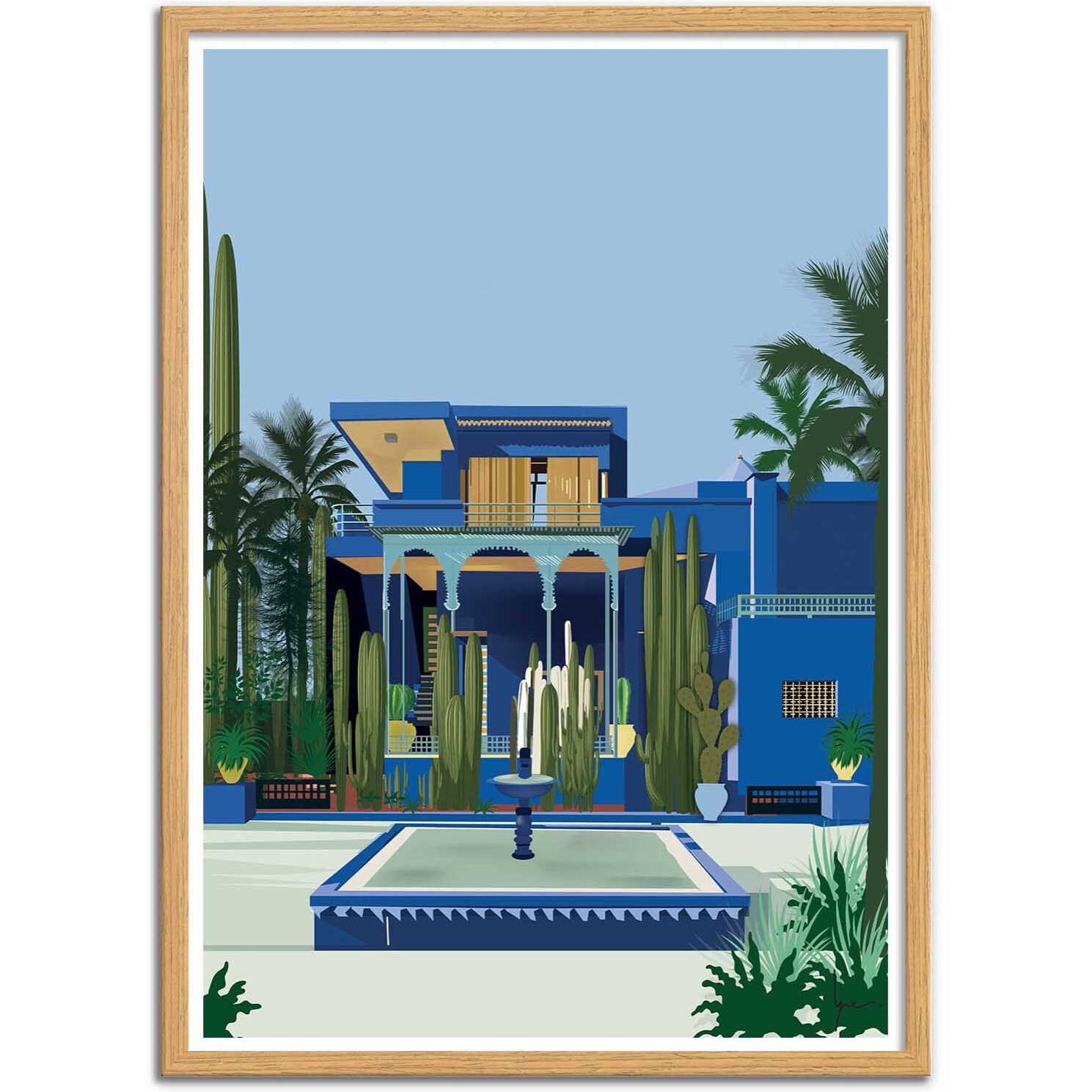 Affiche - Jardin Majorelle Marrakech - LPX Illustration
