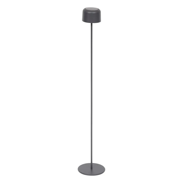 Lampadaire Bolty solaire gris graphite H120cm
