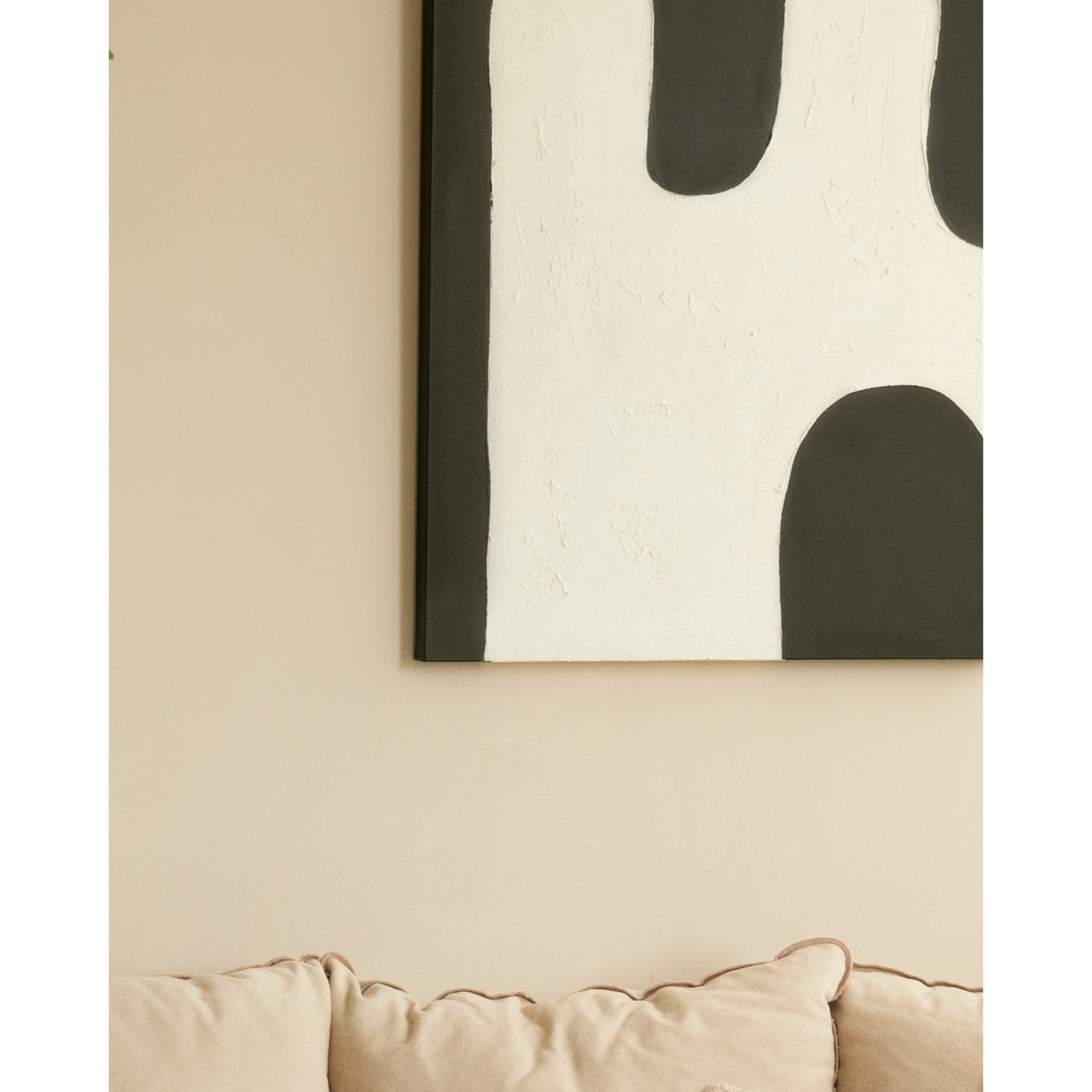 Cuadro negro y blanco decorativo sobre algodón con bastidor de madera pintado artesanalmente con pintura óleo en varias medidas