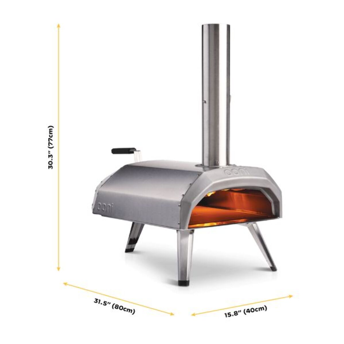 Four à pizza charbon OONI Karu 12 inox multicombustible pizza 30 cm préchauffage 20 min, de 110 à 500°C