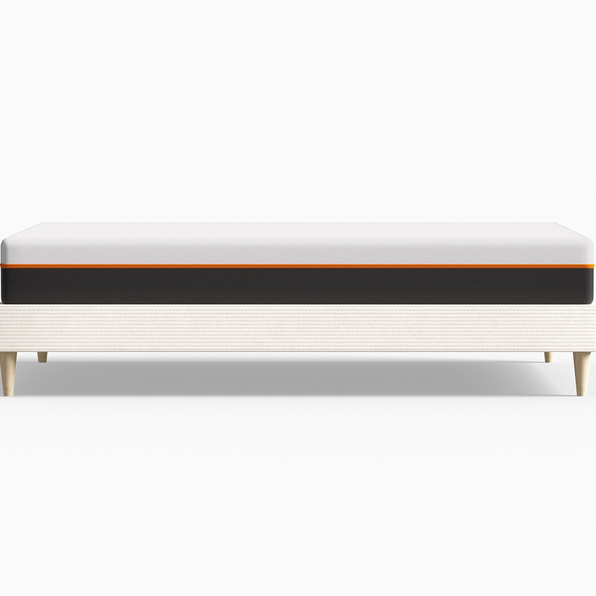 Lit en velours côtelé + Matelas mousse gel mémoire de forme - DINA & DUAL CONFORT