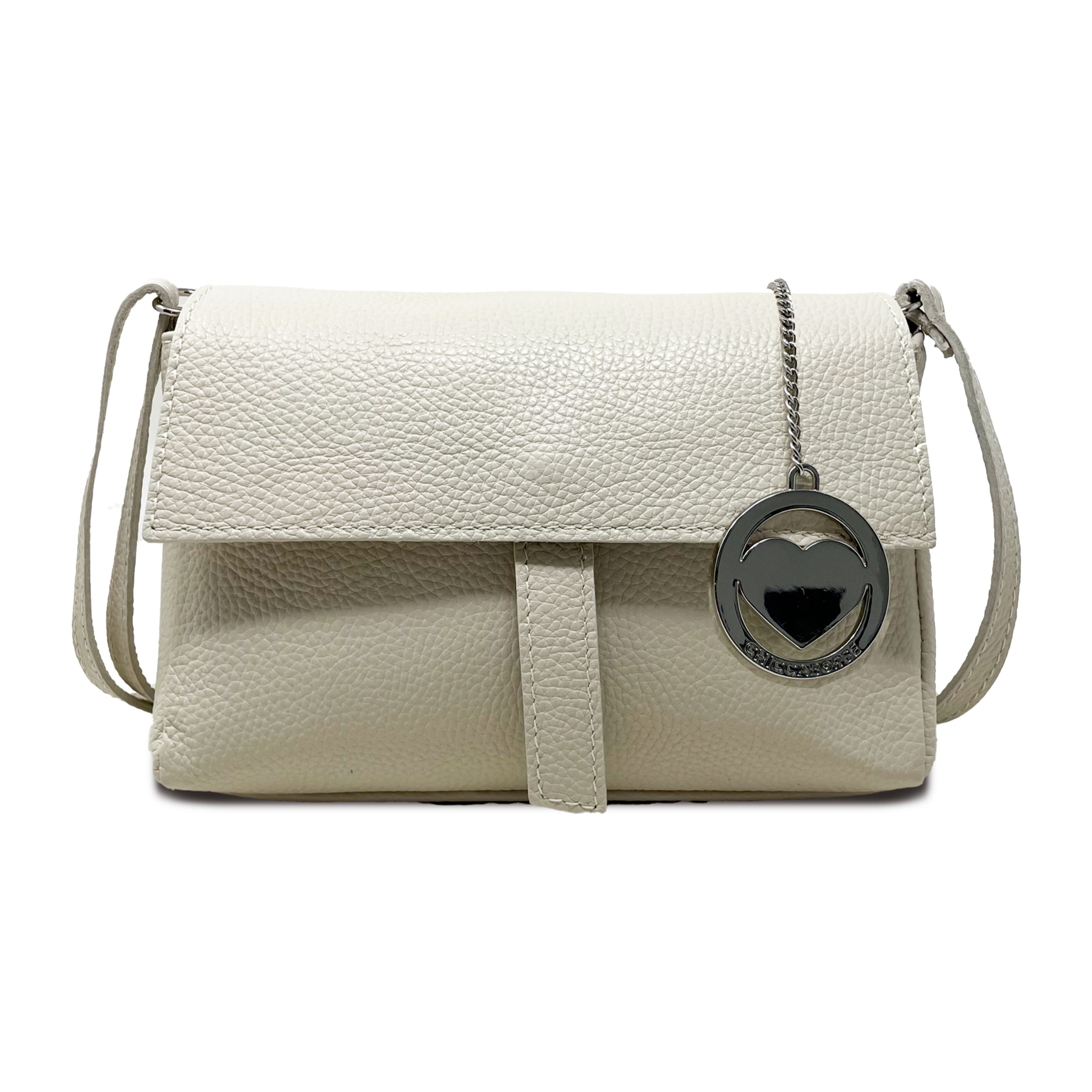 Chicca Borse - Tracollina Clutch Donna in Vera Pelle - Colore Beige