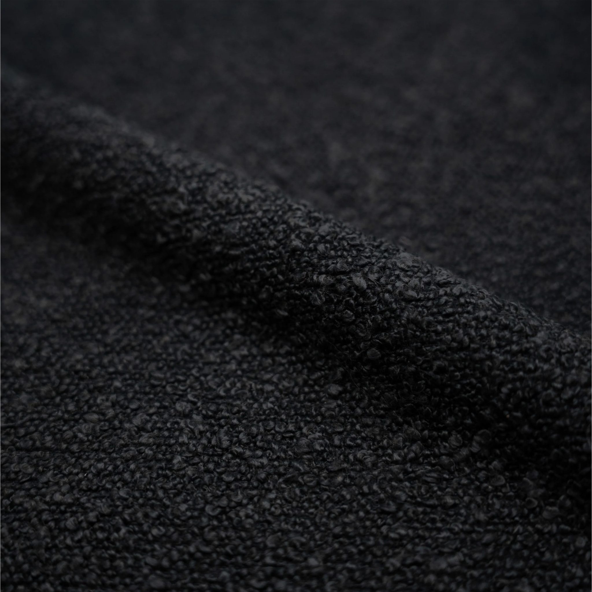 Lot de 2 chaises pour îlot central 65.5 cm en tissu bouclette noir - Henrik