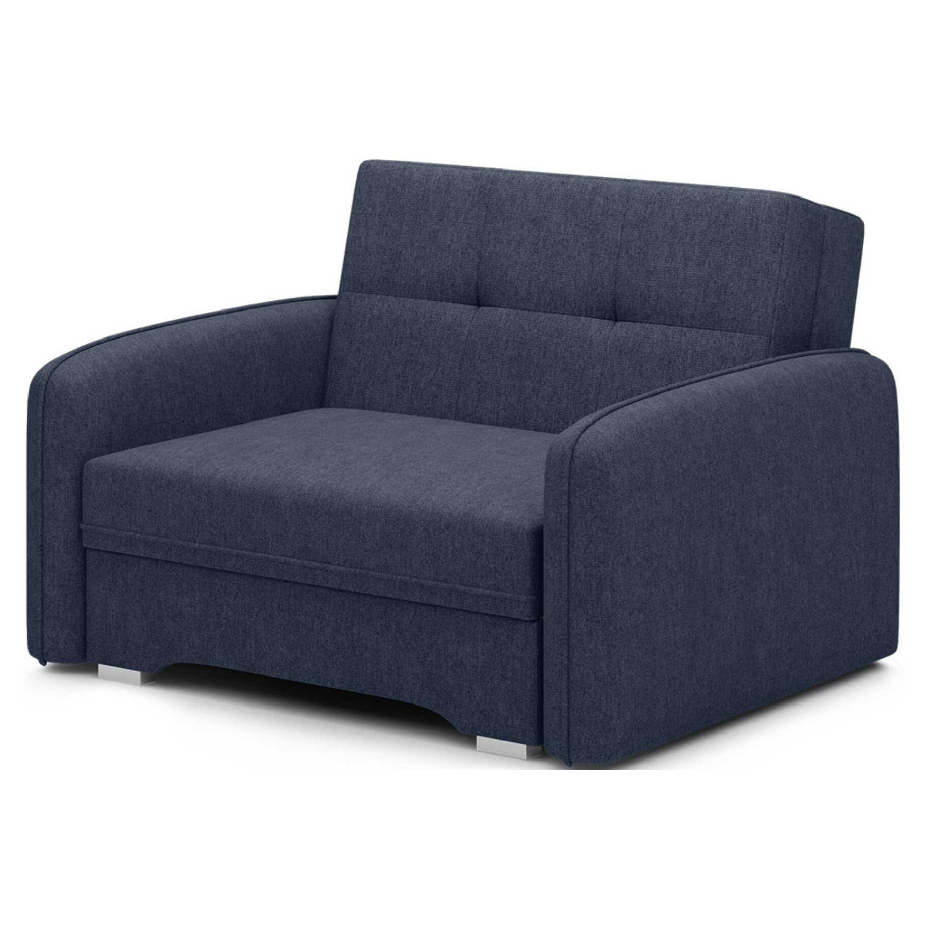 Michelle - fauteuil convertible avec coffre en velours - Bleu