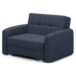Michelle - fauteuil convertible avec coffre en velours - Bleu