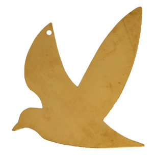 Déco murale colombe en laiton - Doré