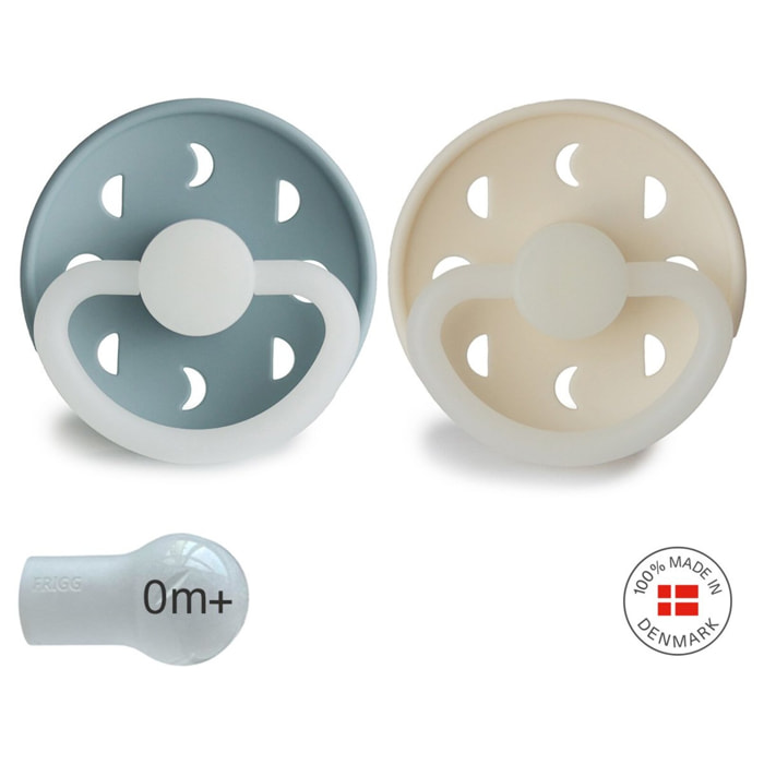 Frigg Pack 2 Chupetes Night Silicona Moon Phase