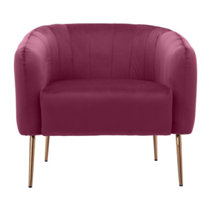 Poltrona di design in velluto Amaranto