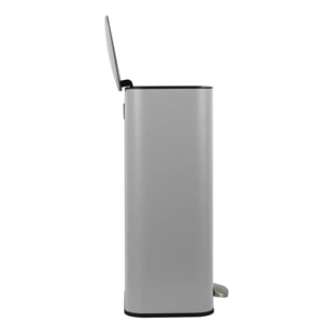 Poubelle rectangulaire à pédale Delta 30L gris