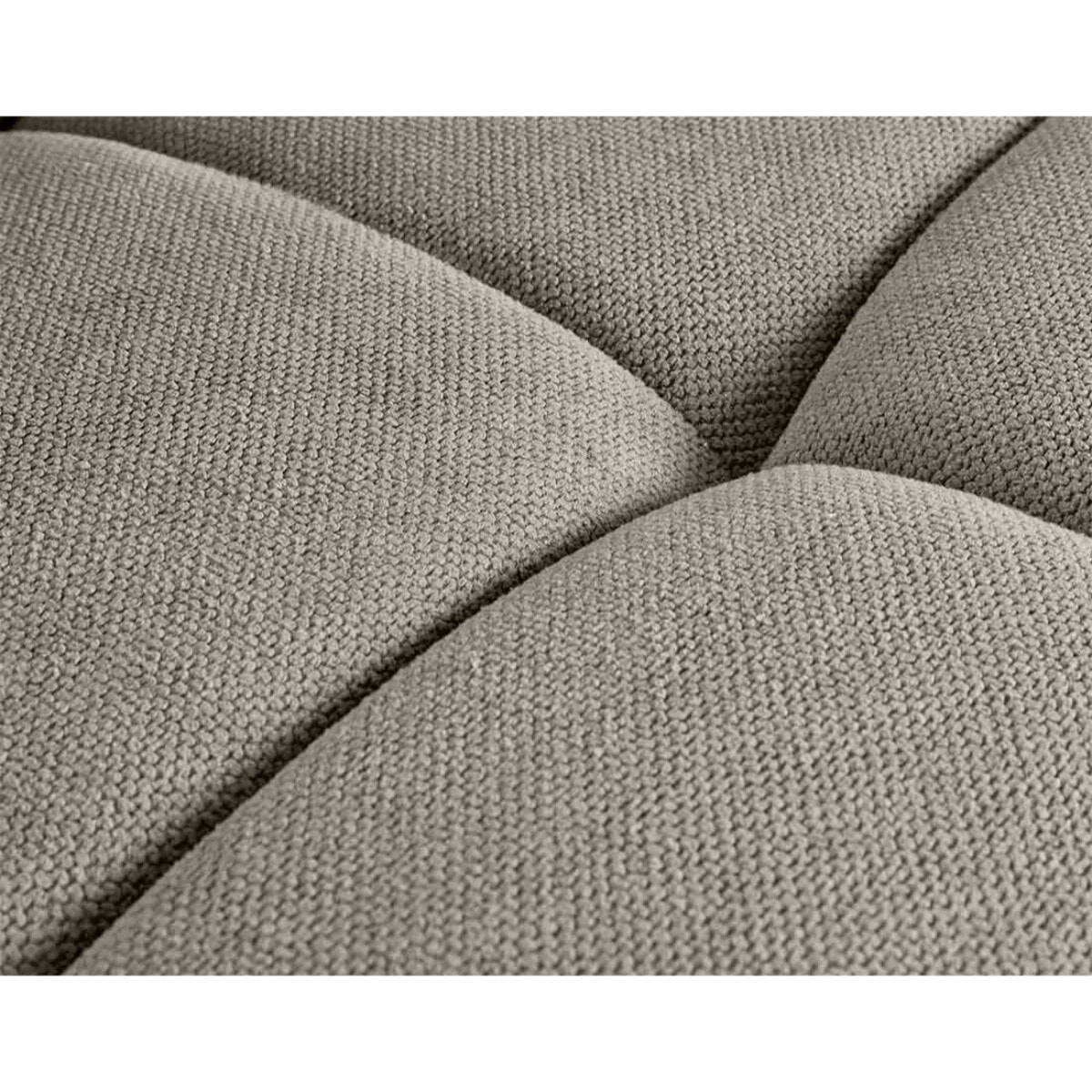 Ray - canapé panoramique en U 7 places en tissu texturé - Gris