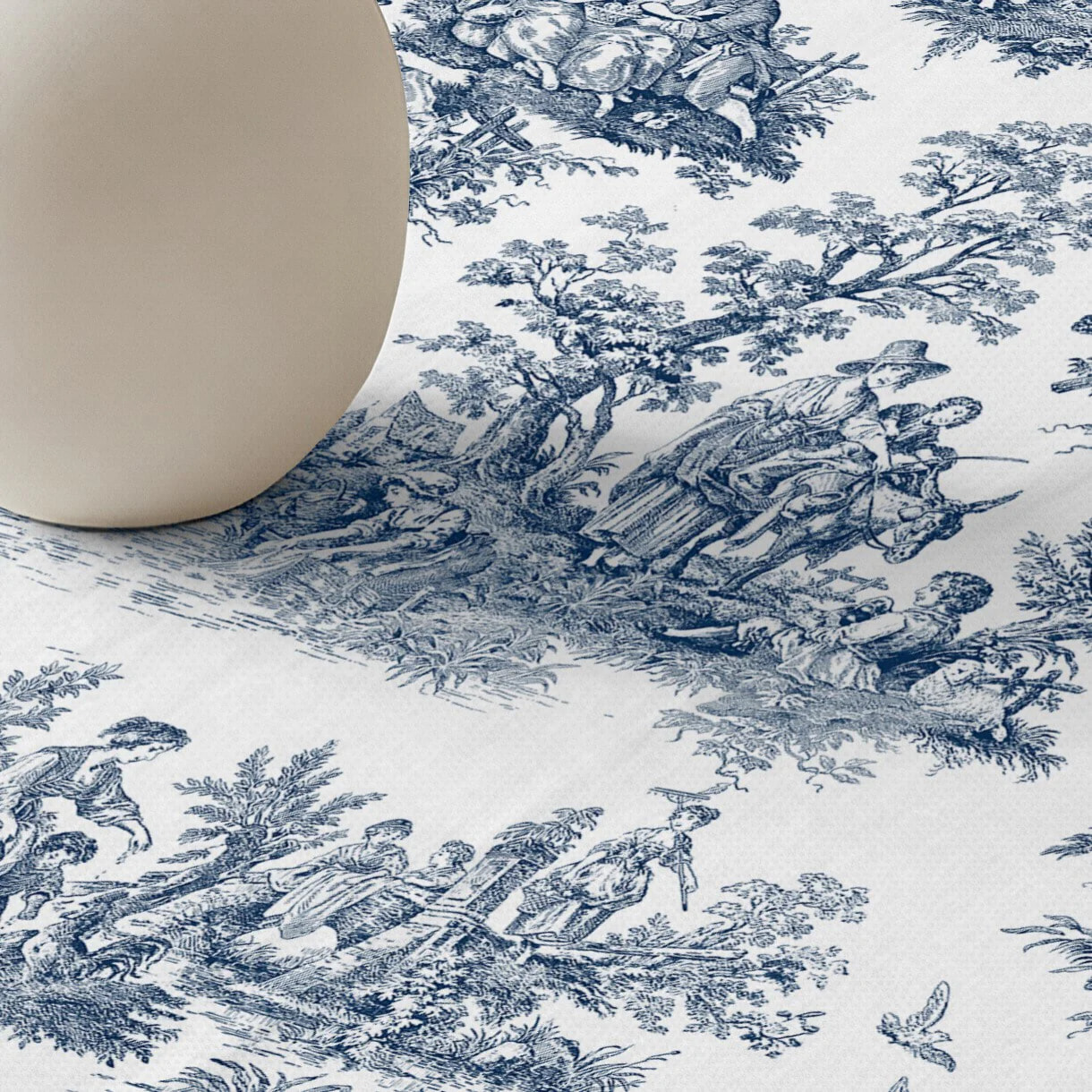 Nappe anti-taches 100% coton Paulo Blue