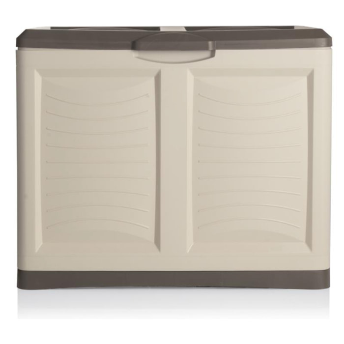 Mettitutto - Contenitore in plastica da 200lt. Contenitore esterno resistente acqua raggi UV Colore tortora. Made in Italy