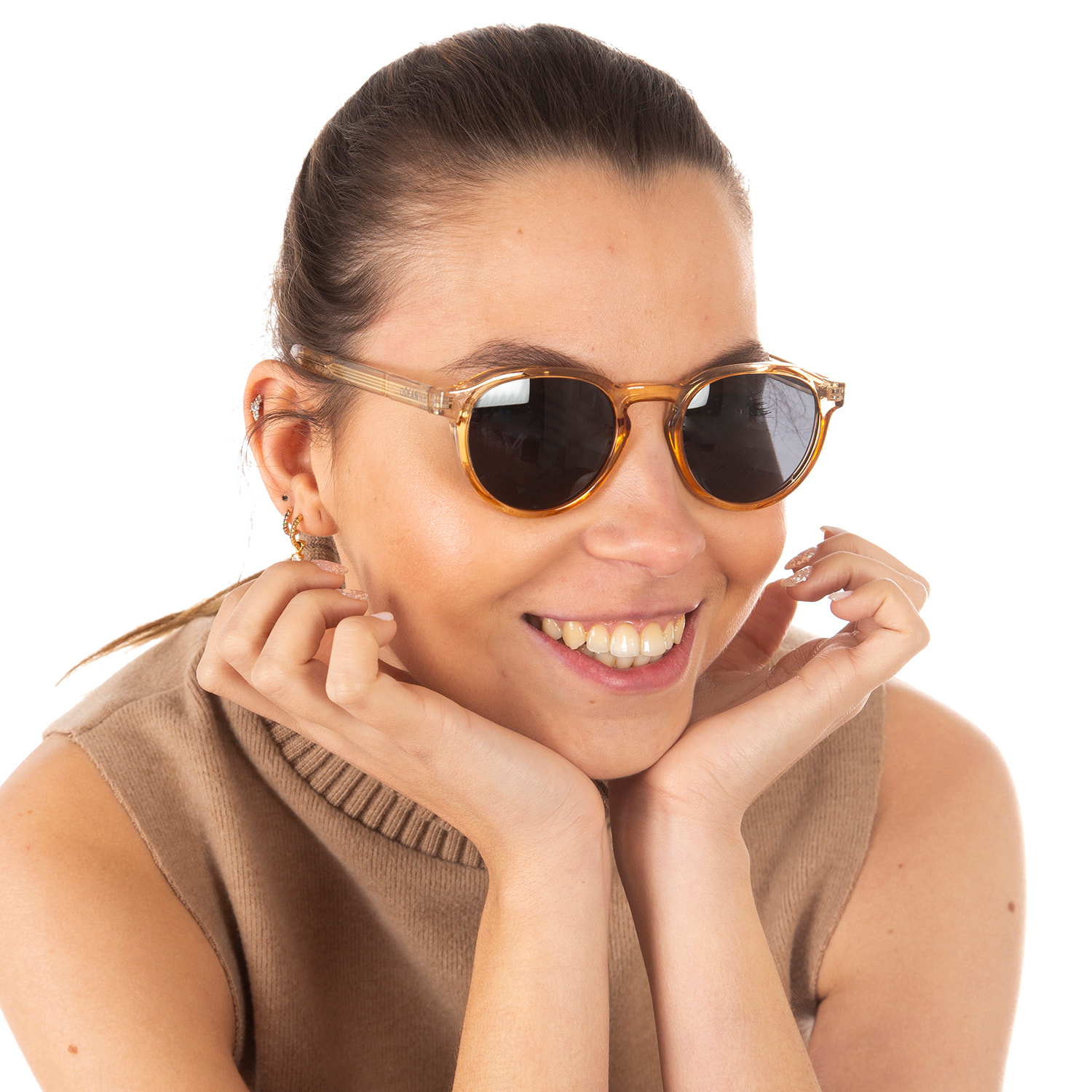 Gafas de sol OCEAN LA ROCHELLE - Champagne transparente brillante / Verde