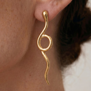 Pendientes acabado en oro amarillo de 18k