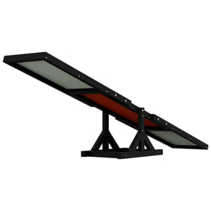 Agility sport pour chien bascule - bascule pour chien - équipement entrainement chien - bois sapin pré-huilé feutre bitumé antidérapant noir blanc