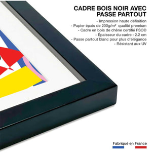 Affiche la vie trépidente d'une femme! Affiche sous cadre noir