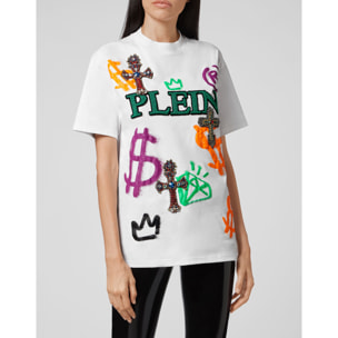 PHILIPP PLEIN T-shirt Round Neck SS Baroque cross