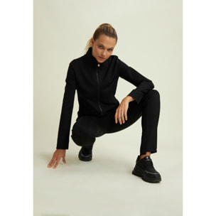 Pantaloni in viscosa con fondo asimmetrico