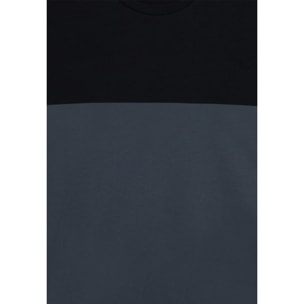 T-shirt colour block con stampa sulla spalla