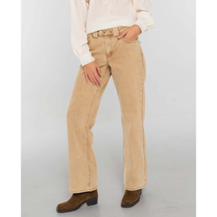 Vaqueros de tiro medio con corte recto de mujer