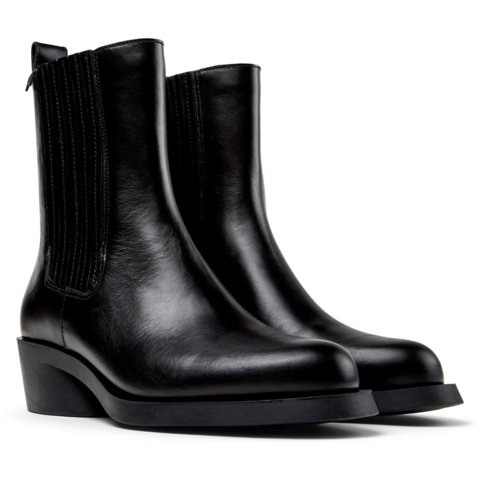 Botines - CAMPER Bonnie - Negro - Cuero liso