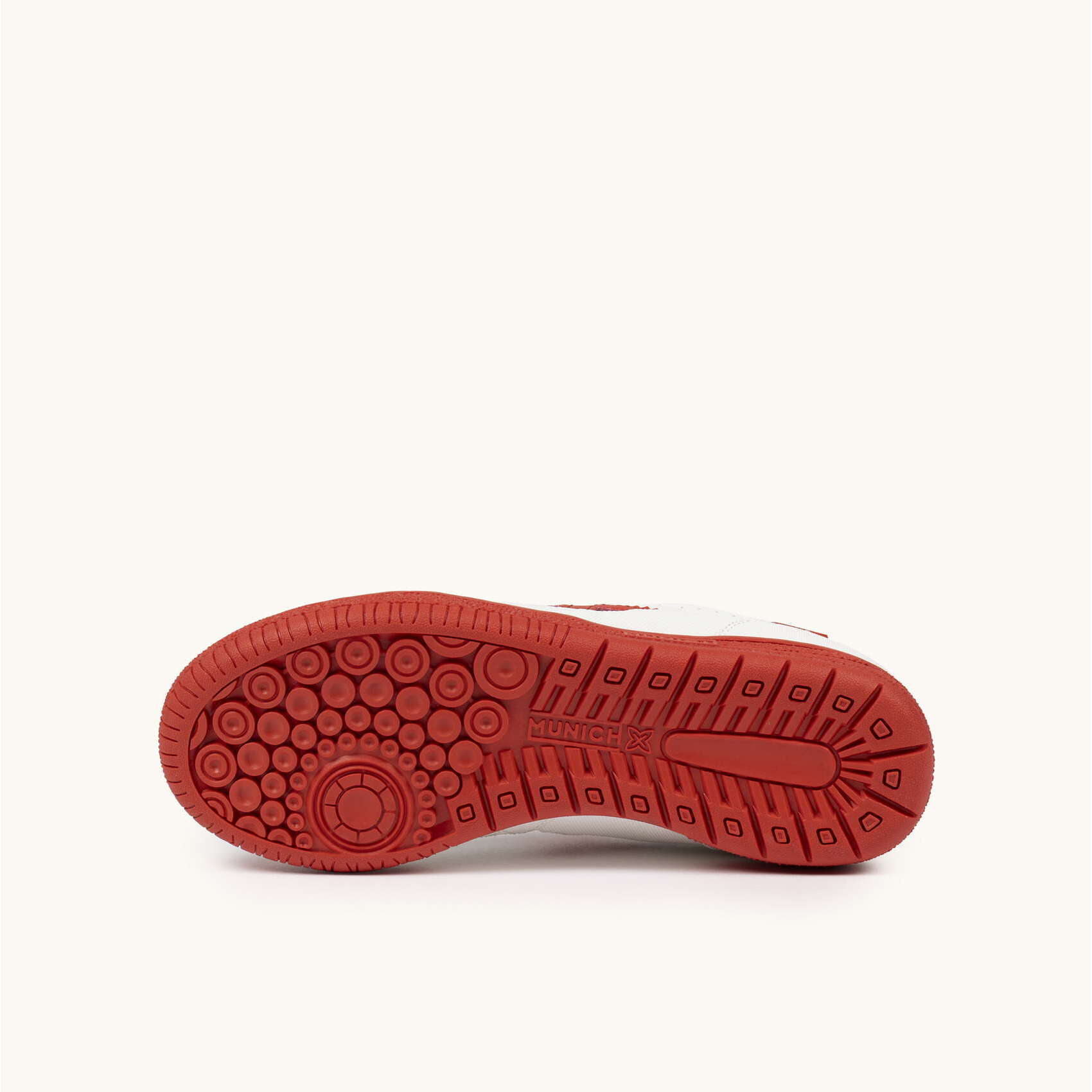 Zapatilla de Fútbol Sala Infantil Blanca y Roja MUNICH G-3 KID 455