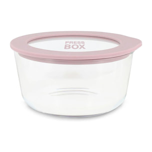 Boîte hermétique ronde rose 470ml PRESSBOX