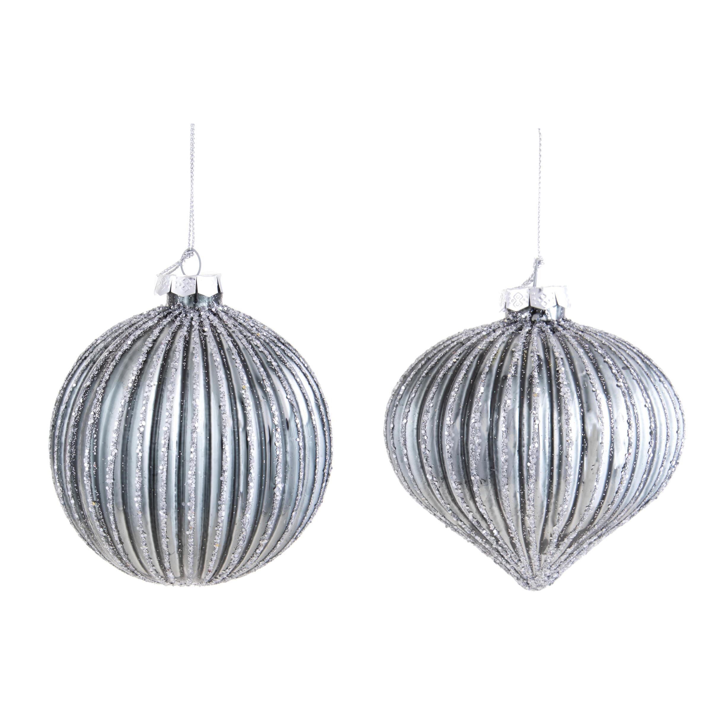 Onion/sfera con righe - Pezzi 8 - ARGENTO - Bianchi Dino SpA
