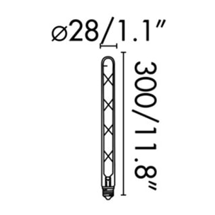 Lampadina T30 FILAMENTO AMBRA E27 LED 6W 2200K