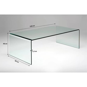 Table basse Visible Clear 120x60cm Kare Design