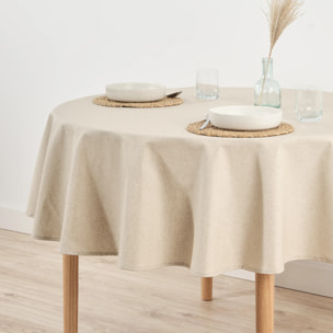 Nappe ronde en résine anti-taches Levante 101