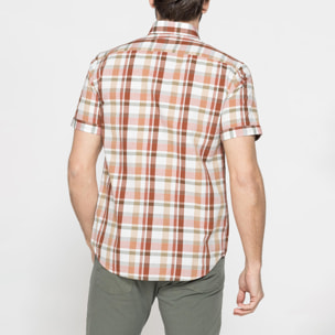 CAMICIA A MANICA CORTA IN COTONE CON FANTASIA