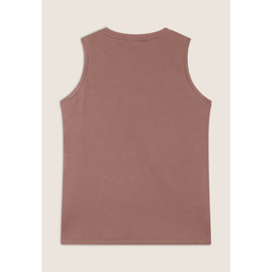 Canotta decorata da Strass in jersey modal