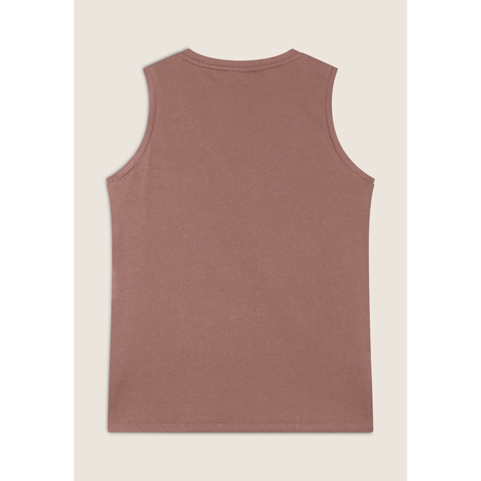 Canotta decorata da Strass in jersey modal