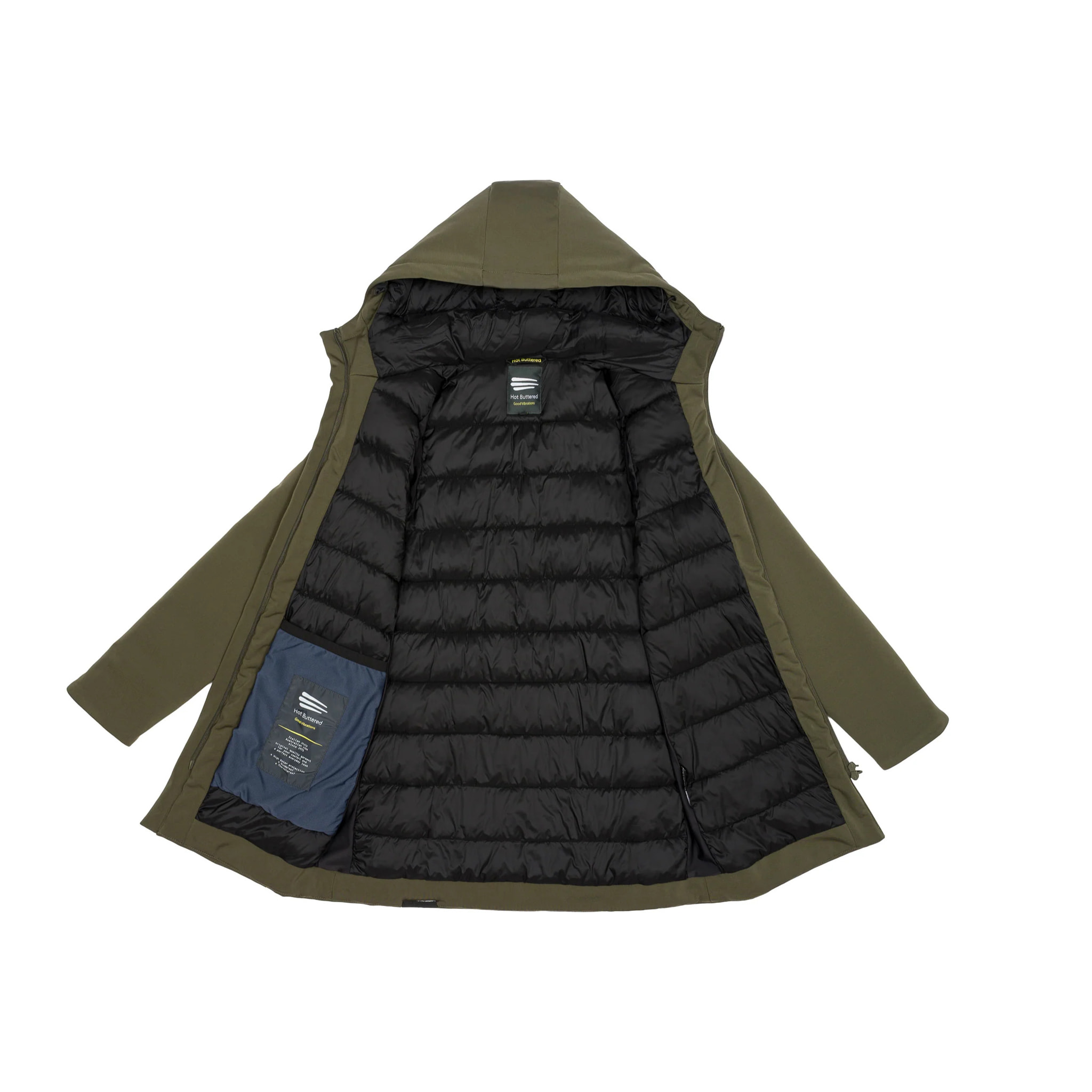 Parka JAQUELINE imbottito impermeabile verde