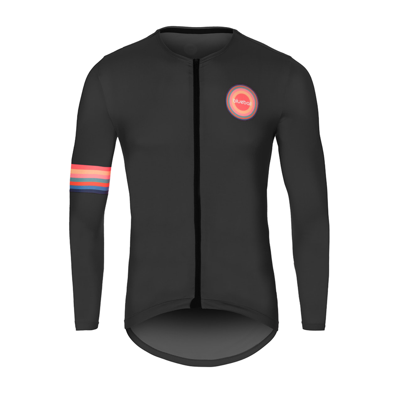 MAILLOT DE CICLISMO MANGA LARGA PARA HOMBRE BLUEBALL EN NEGRO CON LOGO ROJO