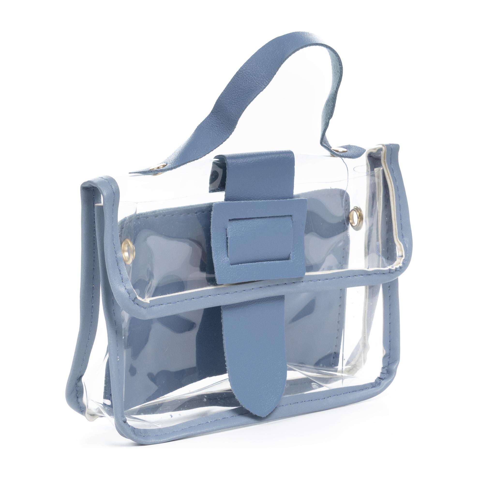 Zeccone bolso bandolera tote mini, de PVC transparente y piel sintética.