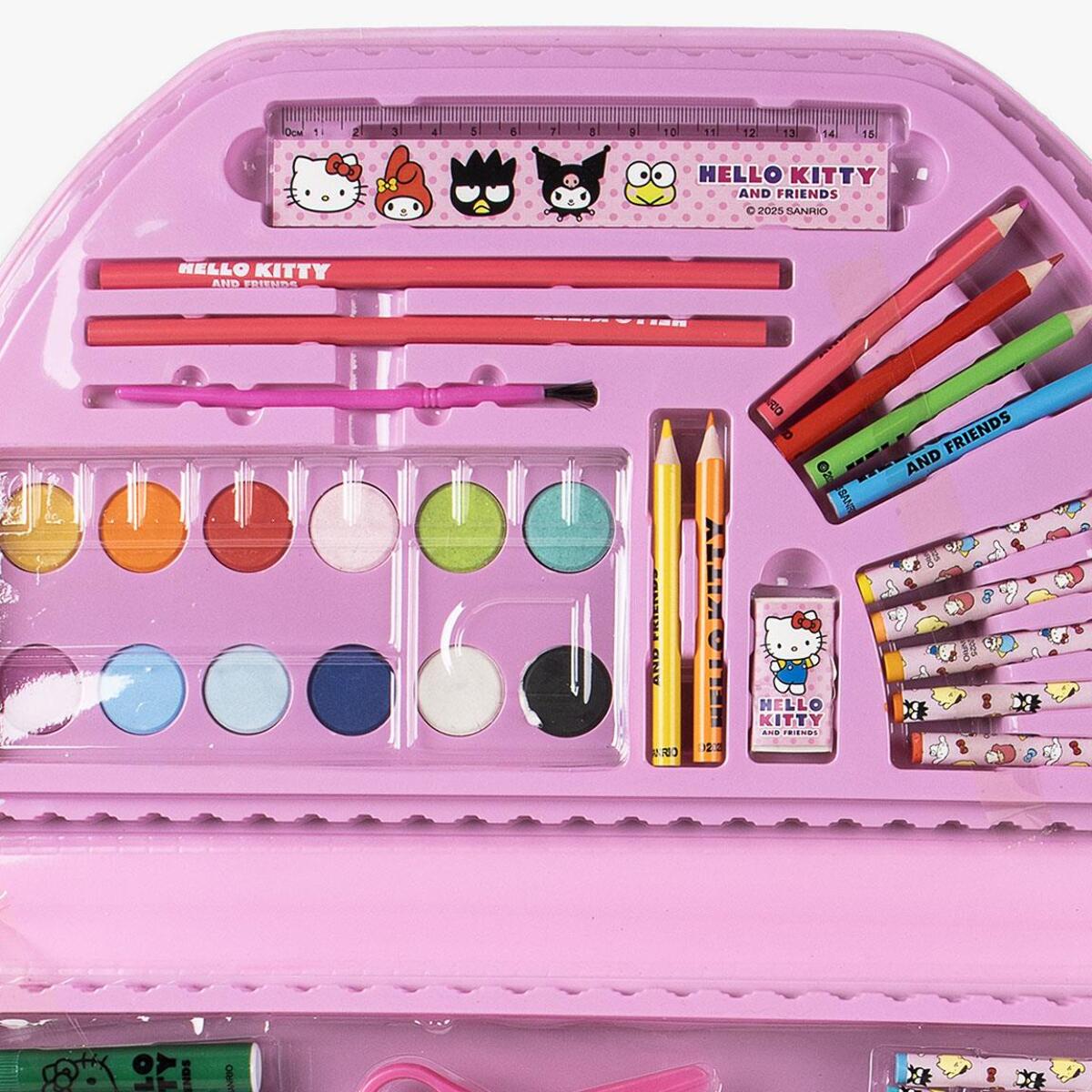 Set papelería coloreable 50 piezas hello kitty