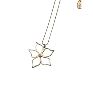 Collar largo latón 80cm Irregular Blom dorado chapado