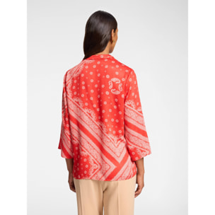 Elena Mirò - Blusa dalla stampa foulard - Rosso