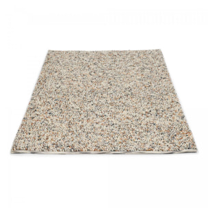 Tapis salon et chambre tissé en laine motif faux uni ULGU