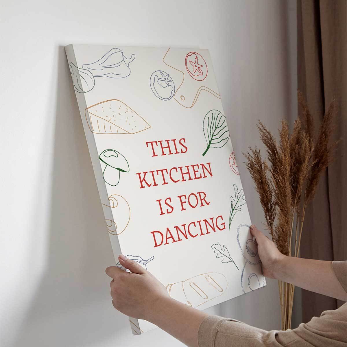 Tableau This Kitchen Is For Dancing Toile imprimée