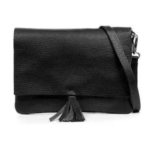 Andorno borsa a tracolla donna. Pelle autentica finitura Dollaro