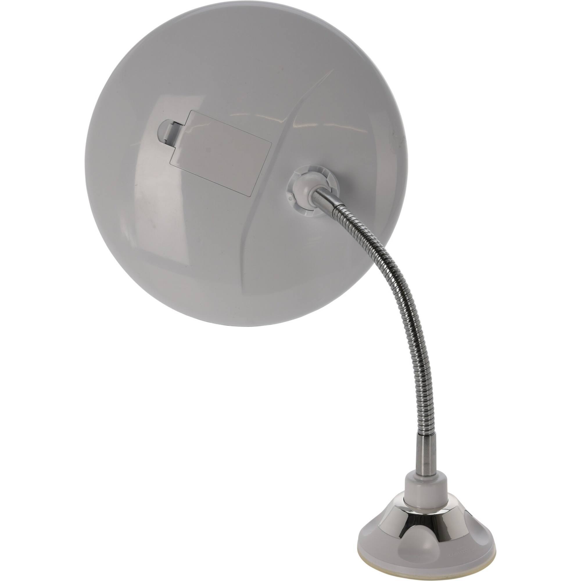 Well home espejo con soporte con luces led en el borde color plata ø20,2x40cm